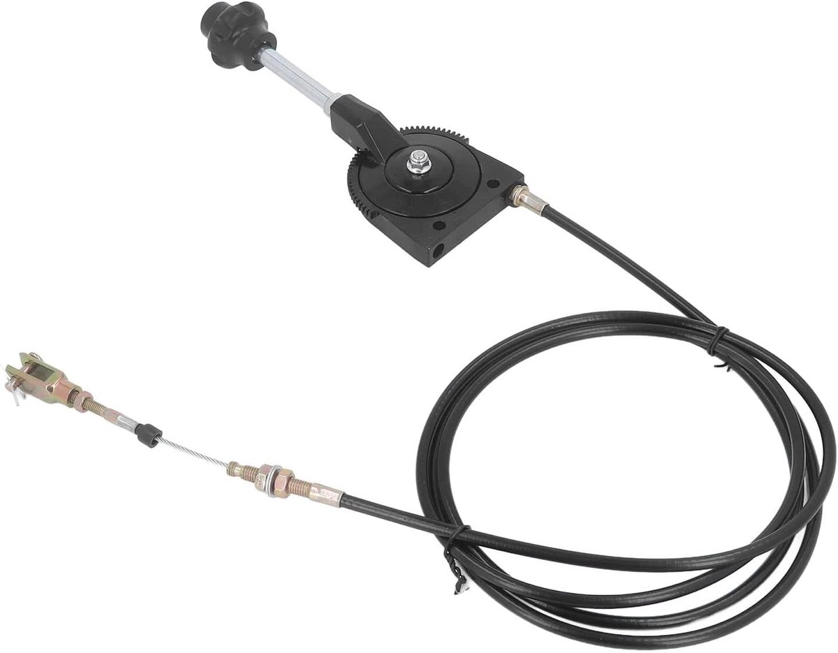 Throttlekabel voor Graafmachine, 2.5M PU Slang, RVS Aansluiting, Motorbesturingskabel voor Zware Graafmachines, Versnelling Pedal Kabel, Duurzaam en Betrouwbaar