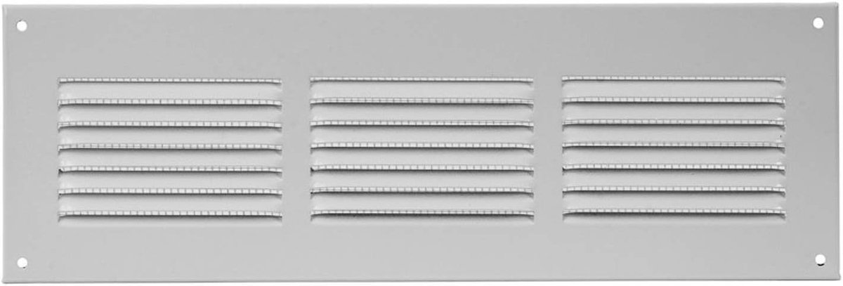 Ventilatierooster - Wandrooster Afvoer - Luchtcirculatie Verbeteren - Insectenbescherming - 300 x 100 mm - Wit