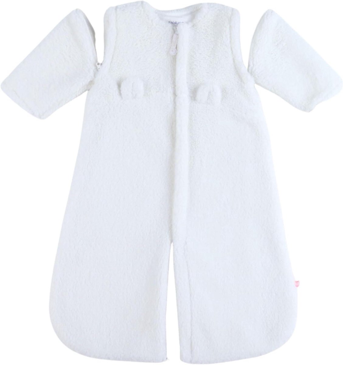 Winterslaapzak Baby - Baby slaapzak - Warm en veilig - Afneembare mouwen - 70 cm - Ecru