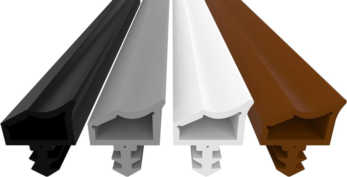 Deurafdichting Tegen Tocht - Tochtstrip Rubber - Energie Besparen - Met Anti-Rekdraad - 4mm Groefbreedte - Wit