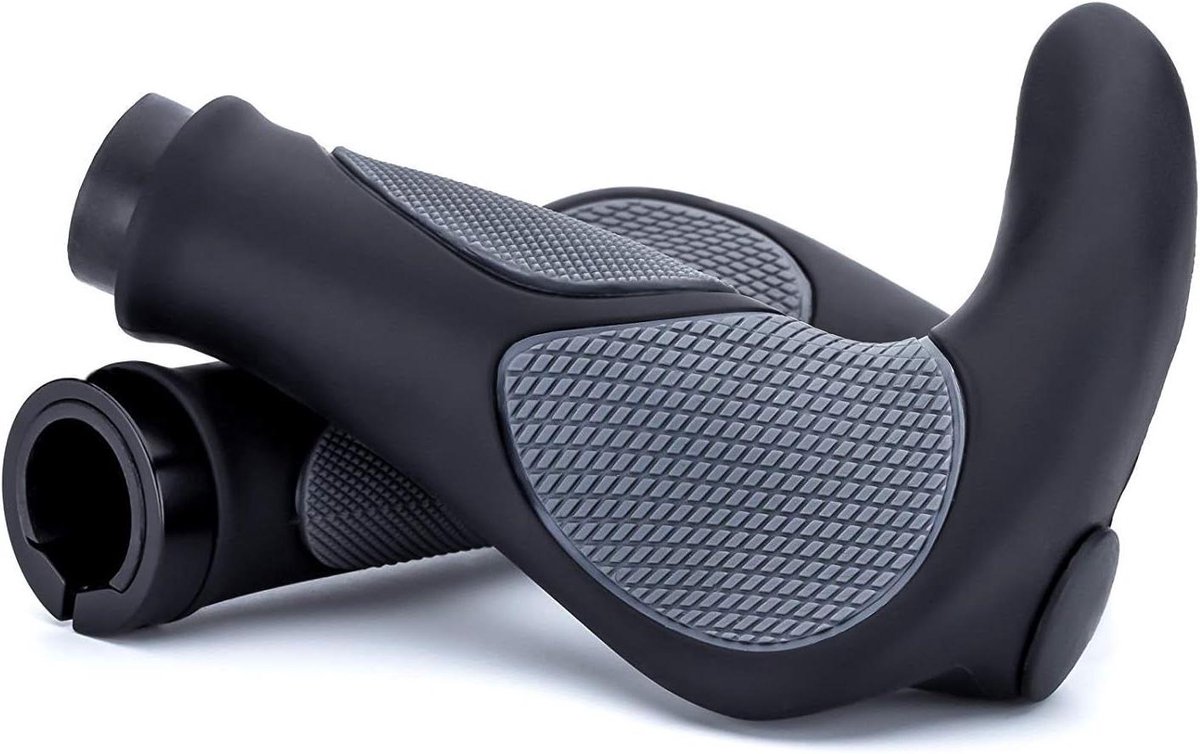 Fietsstuurgrepen - Ergonomische handvatten - Comfortabel fietsen - Antislip rubber - 140 mm lengte - Zwart