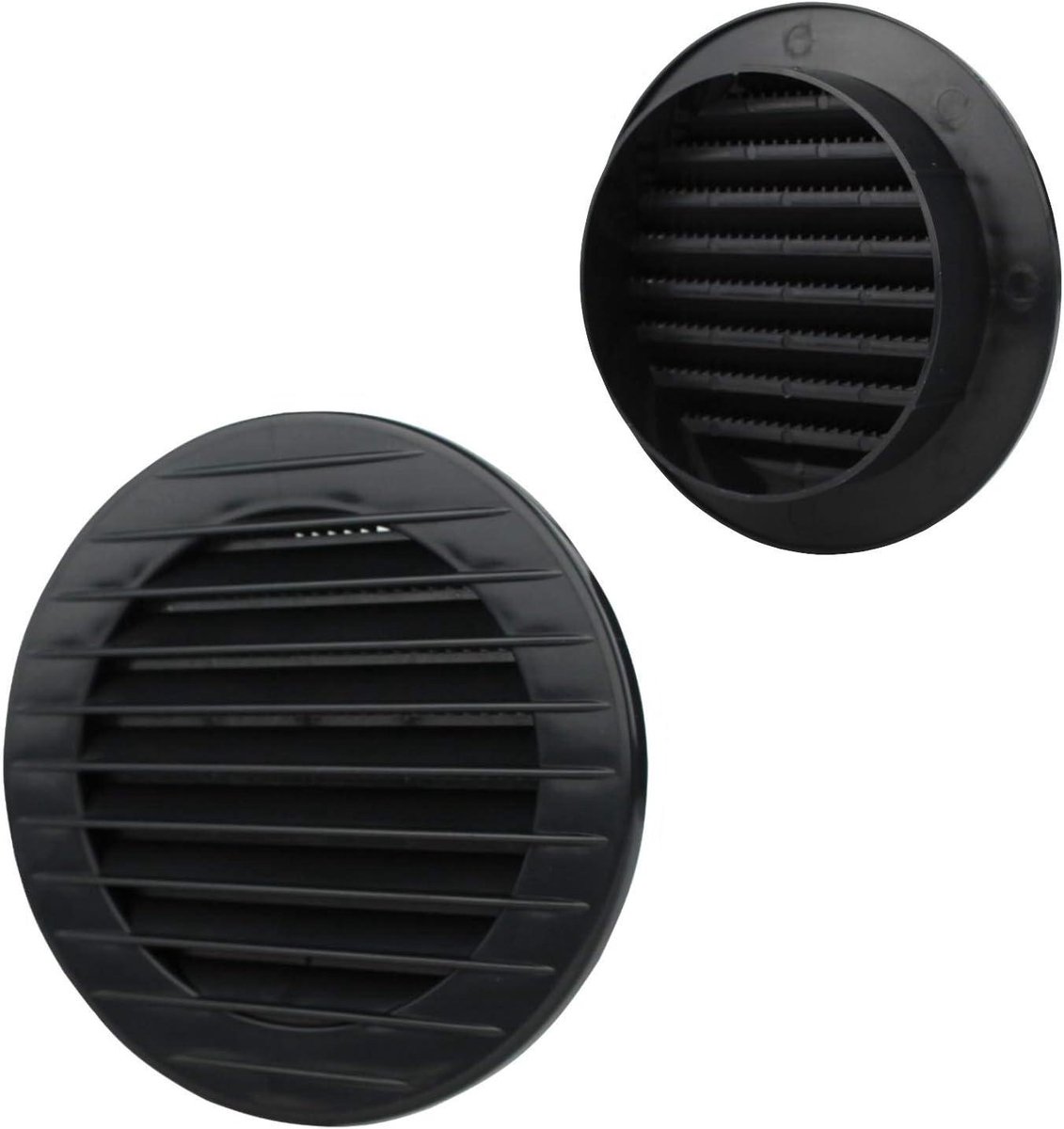 Ventilatierooster Buiten - Muurrooster Insecten - Luchtcirculatie Creëren - Geïntegreerd Insectenscherm - Ø 90 mm - Antraciet