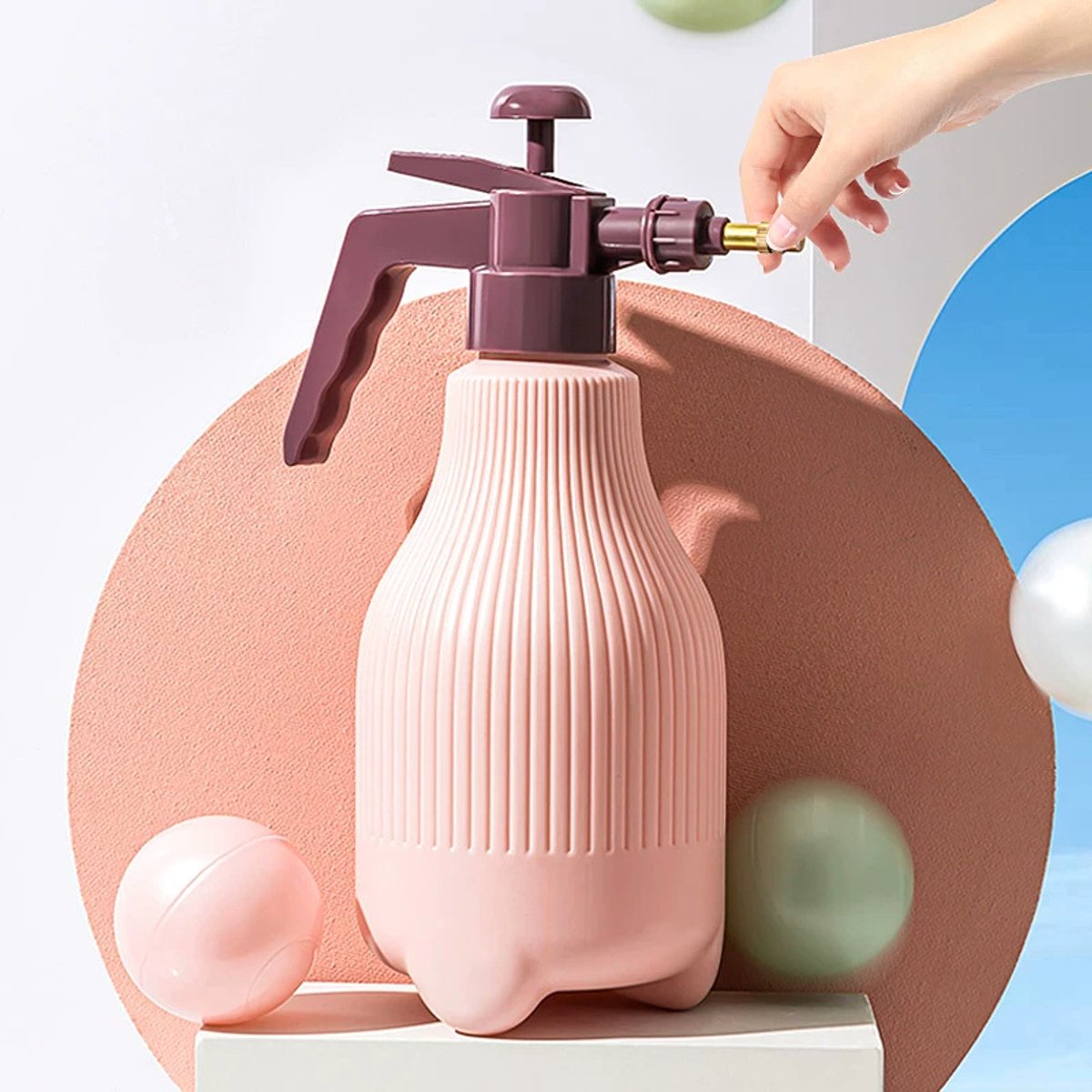Pompspuit 1500 Ml - Verstelbare Sproeikop - Gelijkmatige Nevel En Grote Spuitafstand - Voor Planten, Bemesting En Schoonmaak - Roze