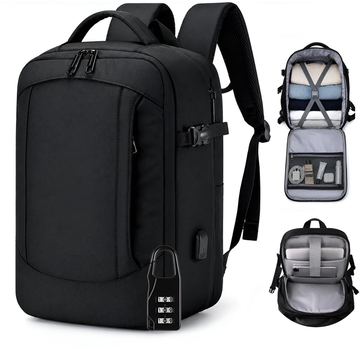 Tobey's Handbagage Rugzak 40x30x20 – Met Cijferslot