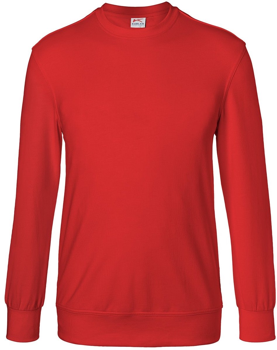 KÜBLER 50236330 Sweatshirt Werktrui HEREN Veiligheidstrui Middelrood - Krasvrij - 50 Procent Katoen 50 Procent Polyester