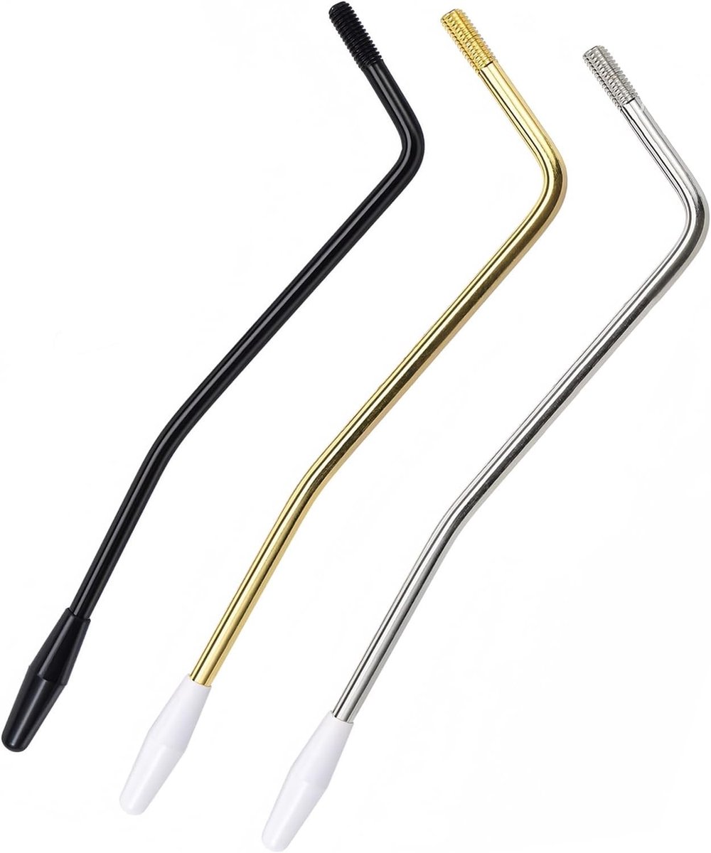 3 Stuks 5mm Tremolo Arm voor Elektrische Gitaar - Metaal Whammy Bar Compatibel met Stratocaster Tremolo Systeem - Duurzaam en Betrouwbaar