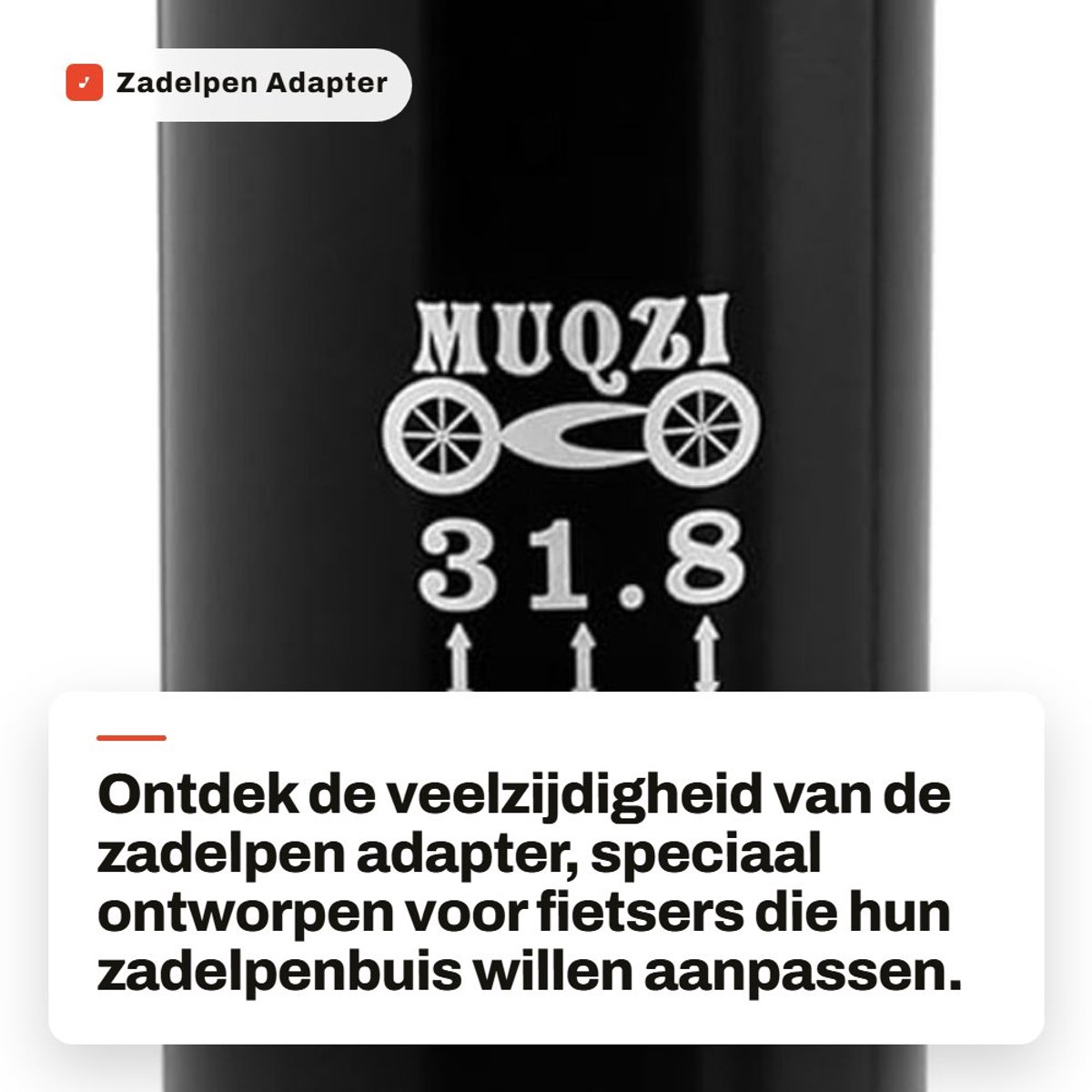Inovra - Zadelpen Adapter - Fiets Reducer - Lichtgewicht Aluminium - 31.8-34.9 - Antislip - Geschikt voor MTB en Racefietsen - Duurzaam en Eenvoud...