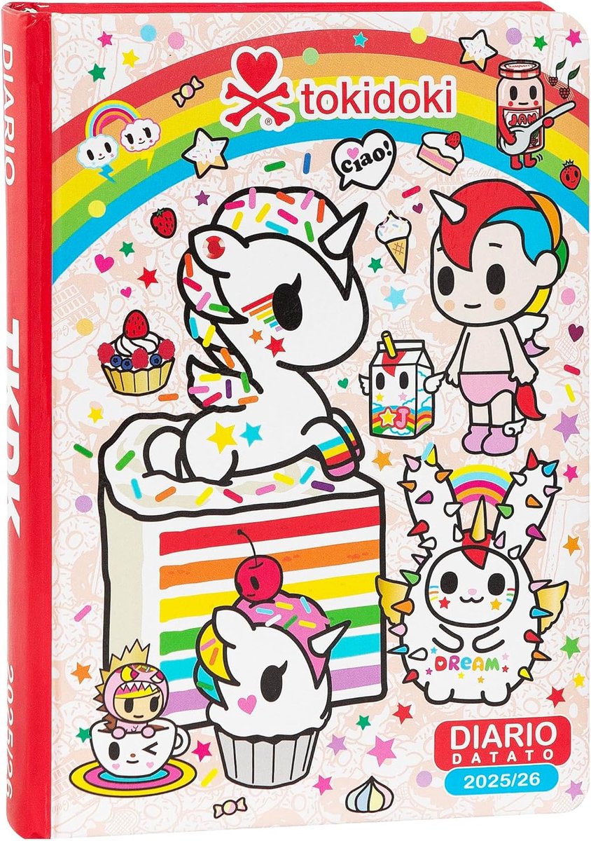 Thijox - TOKIDOKI Schoolagenda 2025-2026 voor Meisjes, Dagkalender met Gevoerde Omslag, 352 Kleurrijke Pagina's, Ideaal voor Basis- en Middelbare Scho