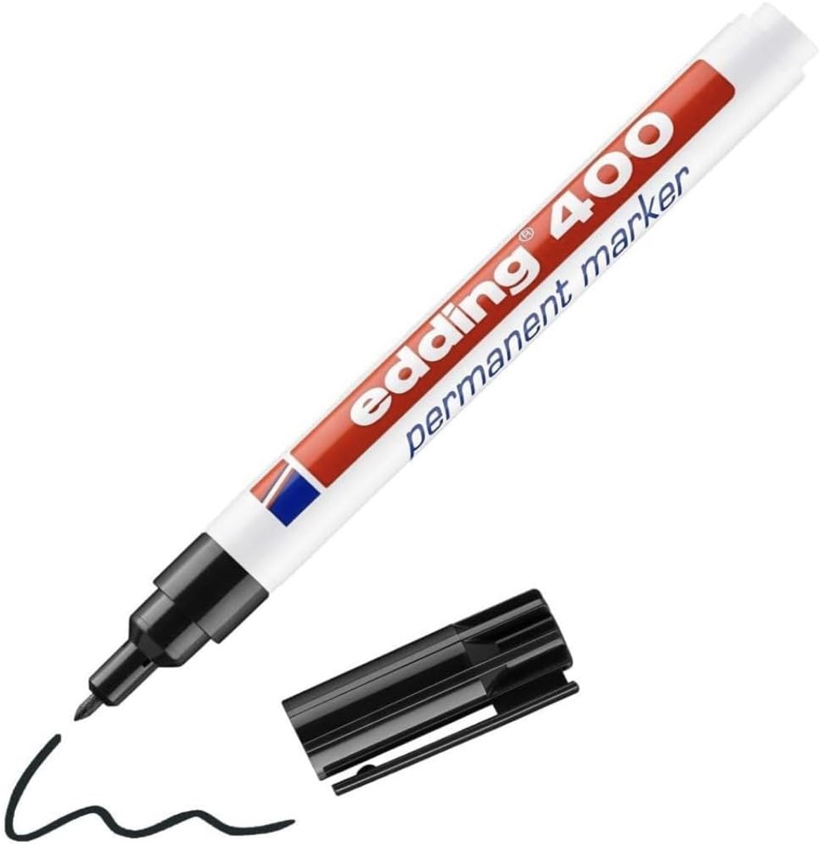 Thijox - Permanent Marker Zwart - 1 Stift - Fijne Ronde Punt 1 mm - Watervast, Sneldrogend, Wrijfvast - Voor Karton, Kunststof, Hout, Metaal, Glas