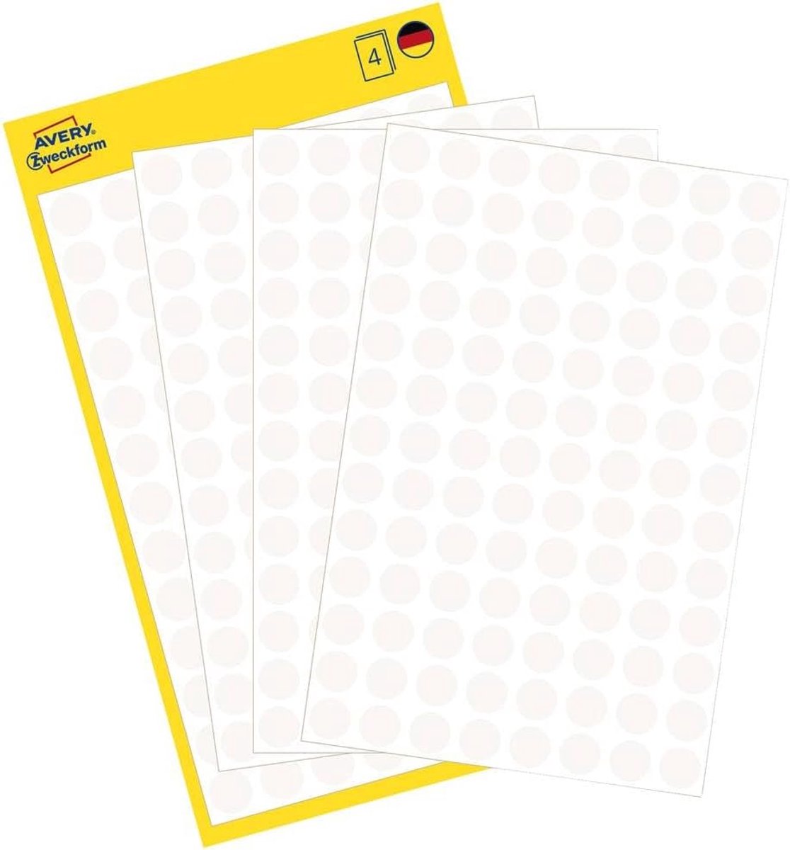 Thijox - Zelfklevende Markeringspunten 416 Stuks Ø 8 mm - Puntstickers voor Kleurcodering, Organiseren, Plannen en Knutselen - Ronde Stickers in Wit v