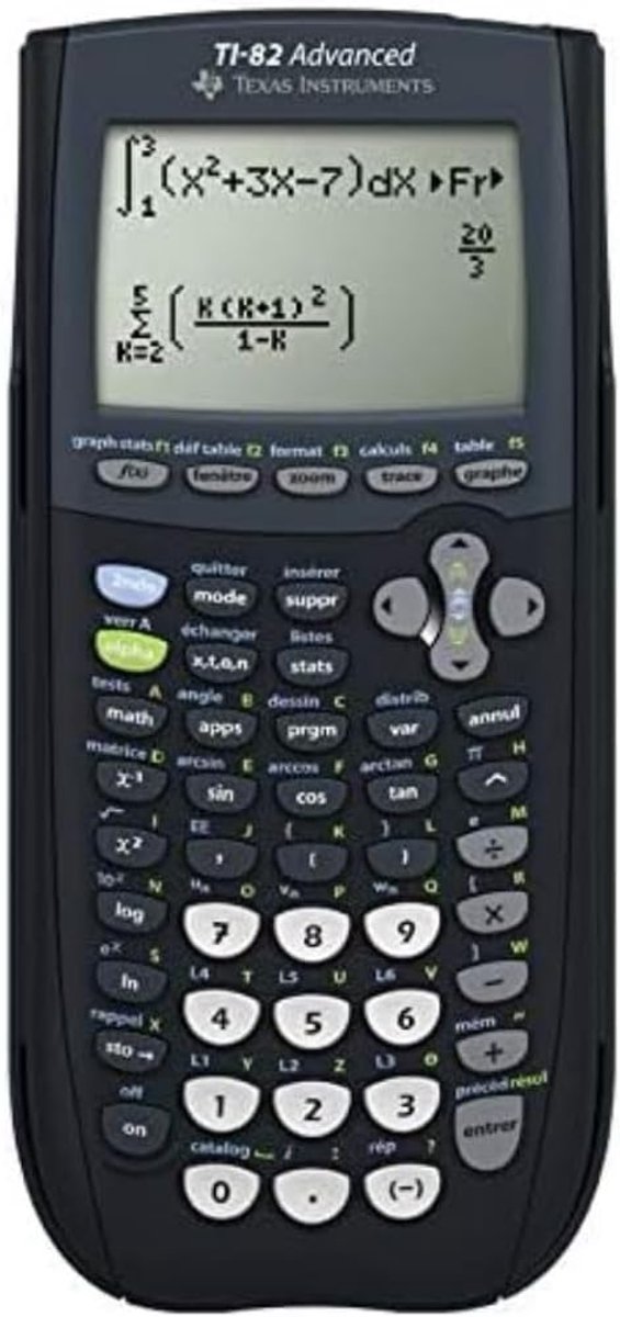 Thijox - Grafische rekenmachine TI 82 Advanced met examenmodus, ideaal voor middelbare school, professionele studies, grafieken tekenen, wiskunde, nat