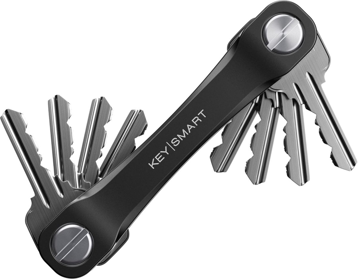 Thijox - KeySmart Flex Sleutelhanger en Sleutel Organizer voor 8 Sleutels, Compact en Zwart, Perfect voor Thuis, Werk en Reizen