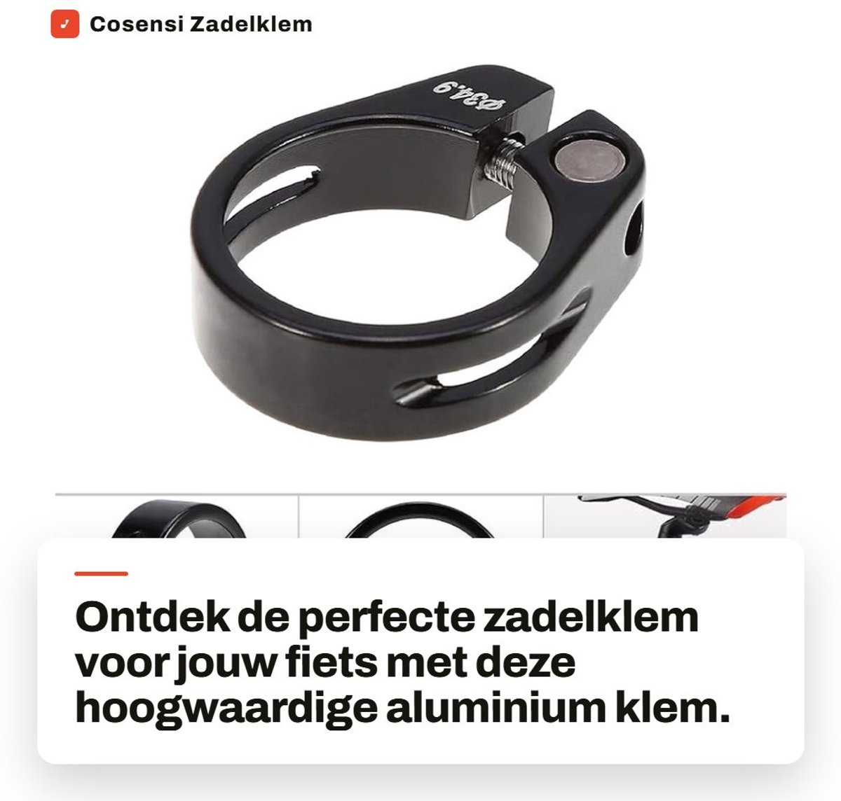 Inovra- Zadelklem 34,9 mm - Aluminiumlegering - Fietsaccessoires - Lichtgewicht - Duurzaam - Eenvoudig te installeren - Zadelpenklem