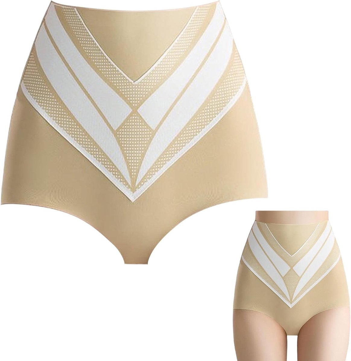 Titanium Shaping Shorts voor Medische Buikcontrole, Hoge Taille, Yoga Ondergoed voor Dames, Nude, M, Ideaal voor Comfort en Ondersteuning