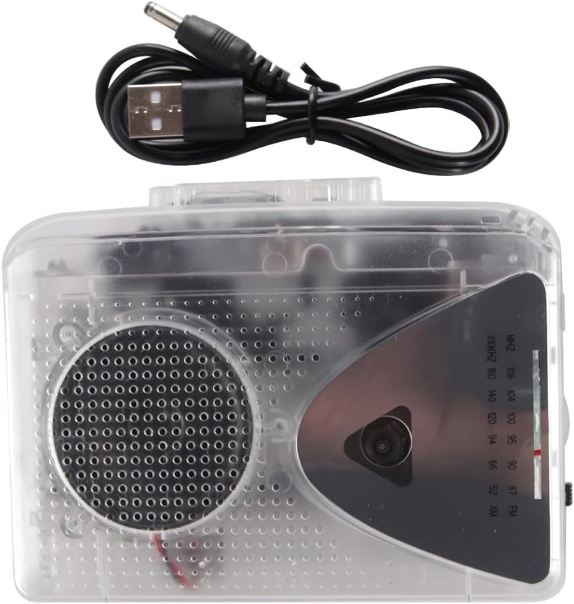 Draagbare USB Cassette Speler met AM/FM Radio, Cassette naar MP3 Converter en Stereo Speaker voor Thuis en Reizen