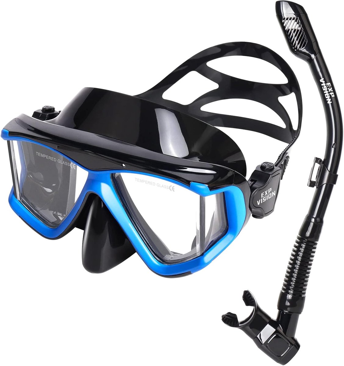Thijox - Snorkelset voor Volwassenen, Professioneel Anti-condens Snorkelmasker, Droge Snorkel, Duikmasker voor Vrijduiken, Snorkelen en Zwemmen - Verb