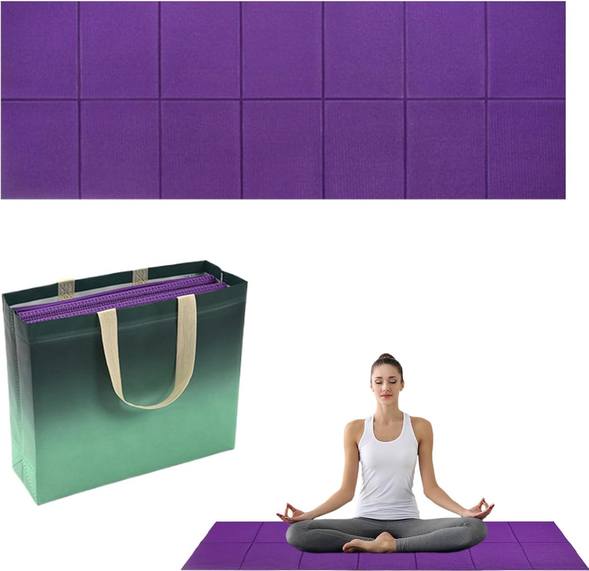 Thijox - Campingmat Opvouwbaar, Slaapmat Met Kussen, Ideaal Voor Yoga, Pilates, Outdoor Activiteiten, Picknick, Strand, Thuisgym, Inclusief Opbergtas,