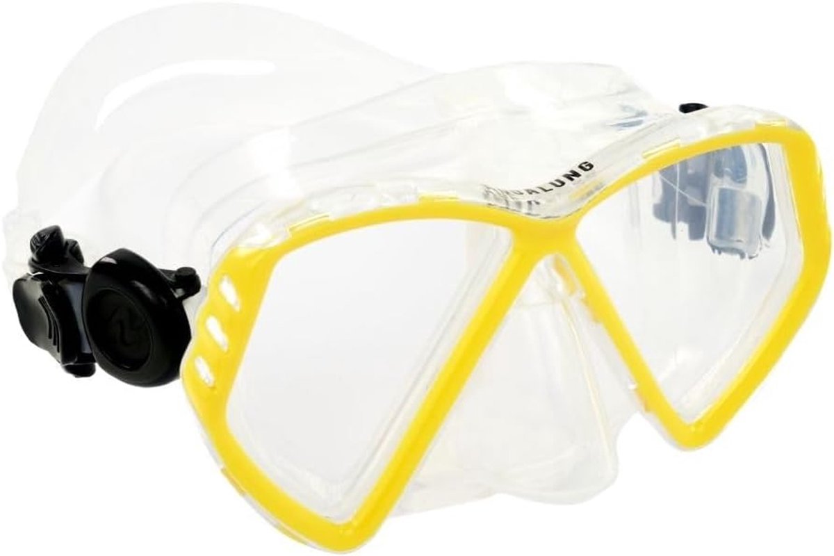 Thijox - Aqualung Cub Duikmasker, Sphera X Vrijduikmasker, 180 Graden Panoramisch Zicht, Gebogen Lenstechnologie, Duiken, Snorkelen, Vrijduiken, Zwart