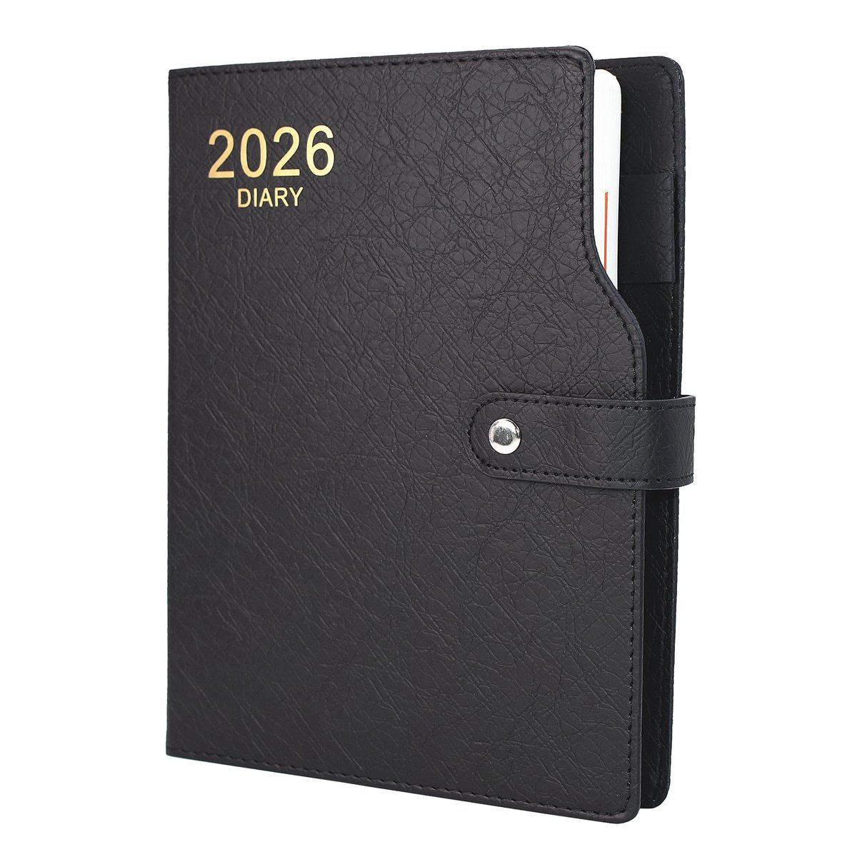 Dailygoods- Dagboek 2026 A5 - Dagplanner met maandelijkse tabbladen - Penlus en binnenzak - 6,7 inch x 9,4 inch - Voor vrouwen en studenten - Planner