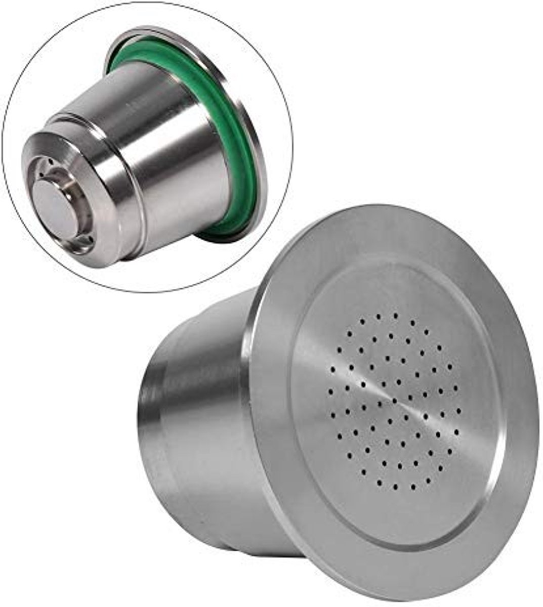 Dailygoods- Wasbare Capsules - Herbruikbare Koffiecapsules - Roestvrij Staal - Milieuvriendelijk - Lichtgewicht - Geschikt voor Machine - 4-5 g Koffiepoeder - Koffiecapsule