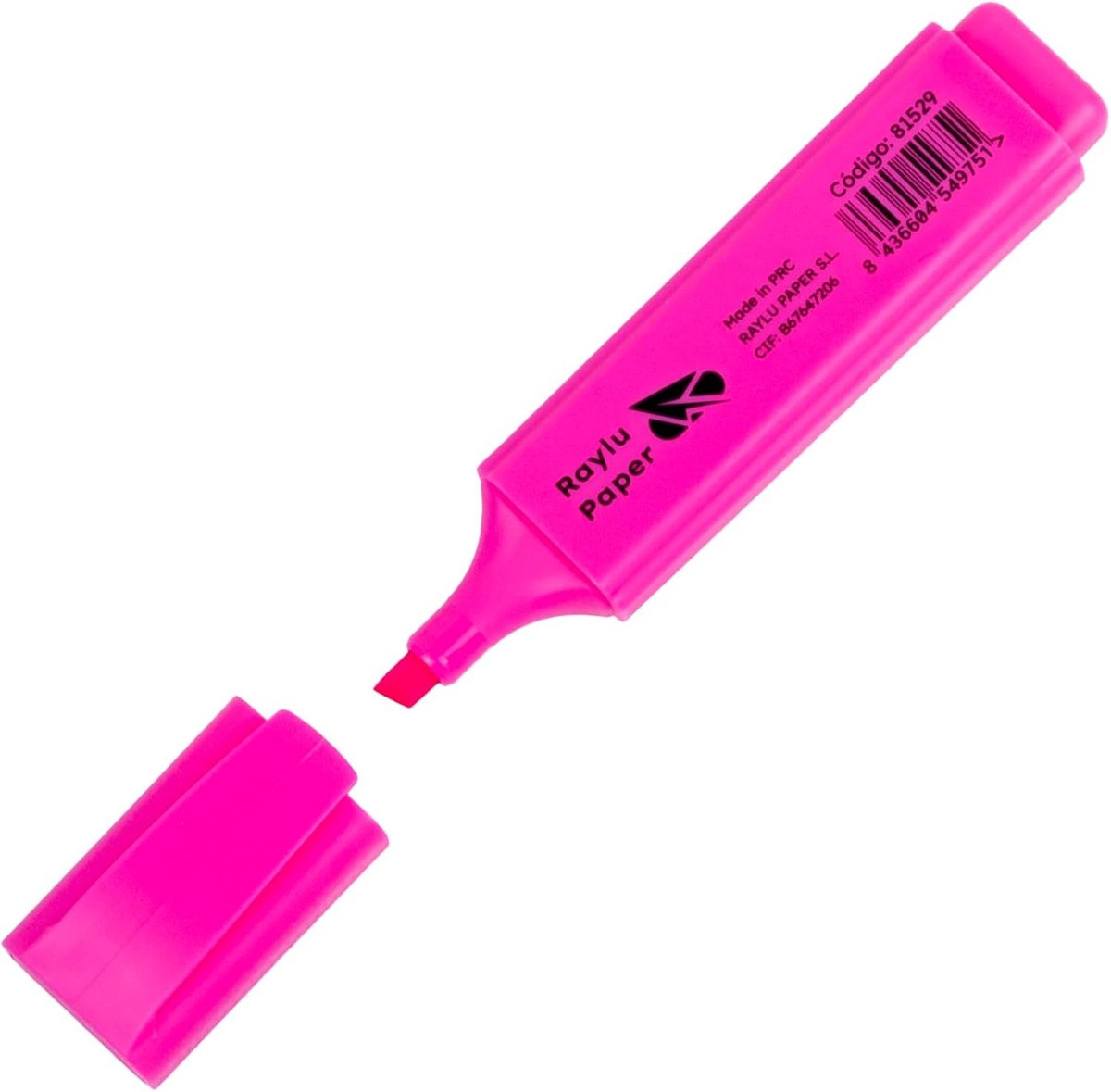 Thijox - Fluorescerende Markeerstift Roze - Afgeschuinde Punt - Lijnbreedte 2-5 mm - Waterbasis Inkt - Ideaal voor Leren, Werken en Plannen - 1 Stuk