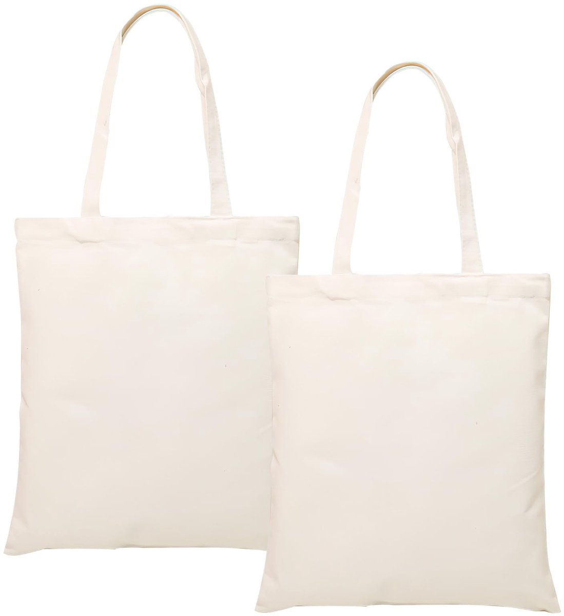 Dailygoods- Boodschappentas Hoogwaardige Katoenen Tas - Jute Zak - Herbruikbare Tas - Milieuvriendelijk - Lange Hengsels - Grote Capaciteit