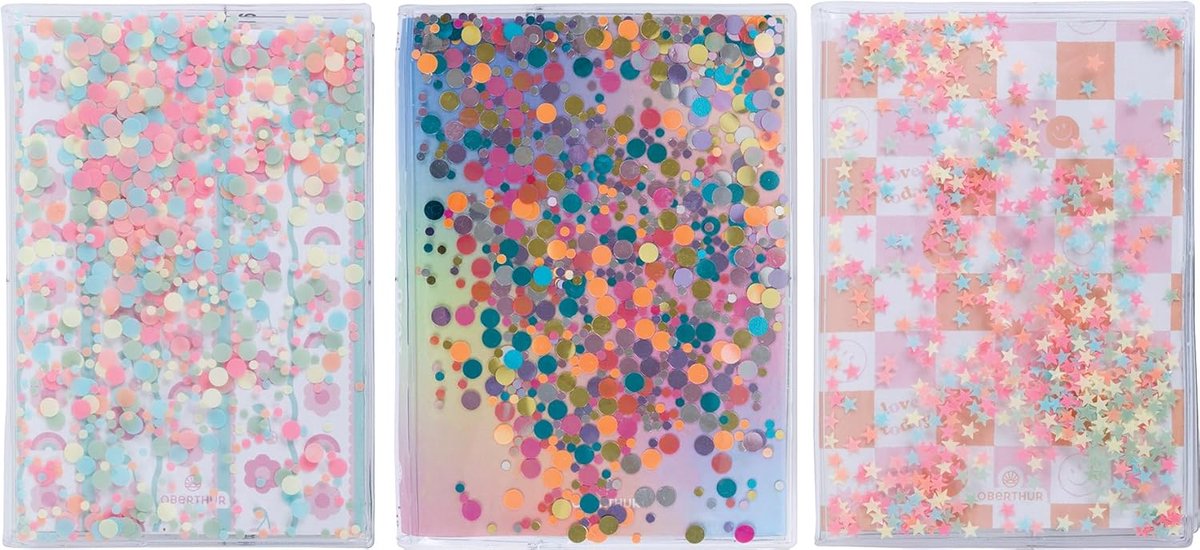 Thijox - Schoolagenda 2025-2026 - Afneembare Omslag Confetti Sterren - 13x18 cm - Ideaal voor Basisschool - Dagelijkse Indeling - Kleurrijk Ontwerp