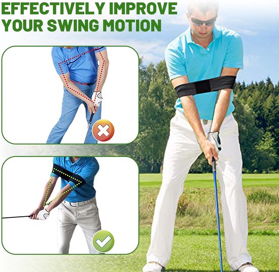 Training Grip voor Golf Swing - Anti-Slip Golftrainer voor Beginner - Correctie en Uitlijning - Rechtshandige Golfers - Verbeter je Houding van Merkloos — afbeelding 4