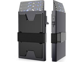 Dailygoods - RealPlus Kaarthouder Slanke POP-UP Kaarthouder, Slanke Portemonnee met RFID-Bescherming, met Geldclip, Past tot 6 Creditcards, Mannelijk Cadeau voor Vaders en Vrienden (Zwart)