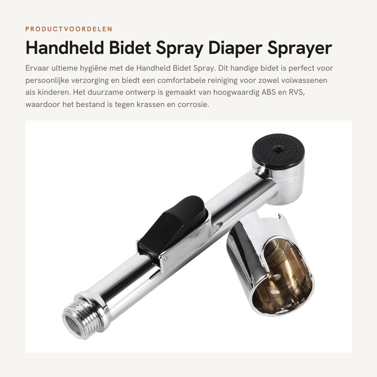 Dailygoods- Bidet Spray Hoogwaardige ABS - Handdouche - Douchekop - Vrouwelijke Hygiëne - Waterdicht - Eenvoudig te Installeren