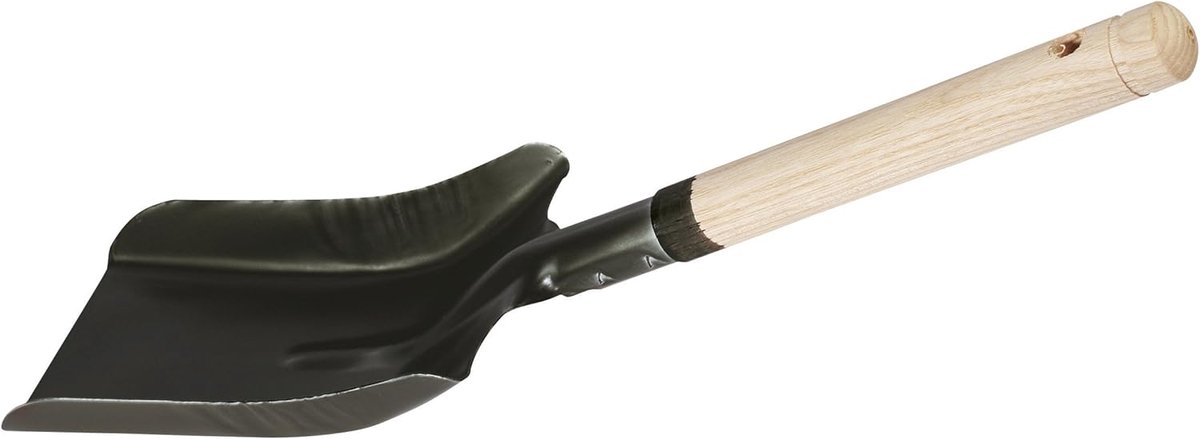 Thijox - Kolenschep Smal Zwart - Professionele Tuin- en Haardwerkzaamheden - Duurzaam Staal - Ideaal voor Tuin, Camping en Vuurplaats - 70 cm