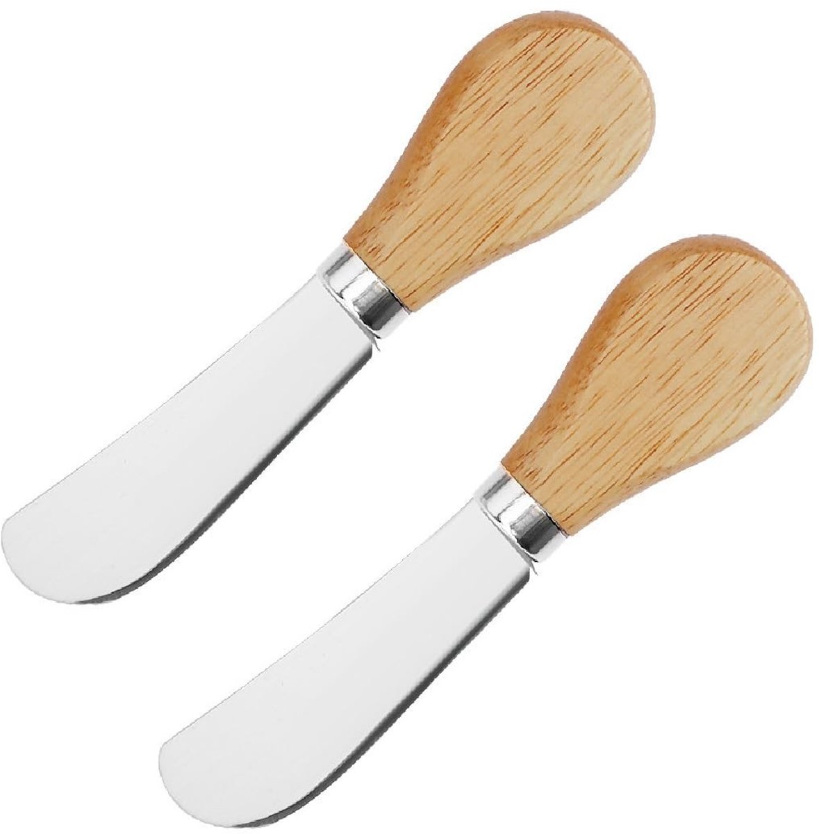Dailygoods- Boterstrijker 8 Stuks - Brede Smeermessen - Roestvrij Staal - Vaatwasserbestendig - 12,5 cm - Rechte Rand - Botermes