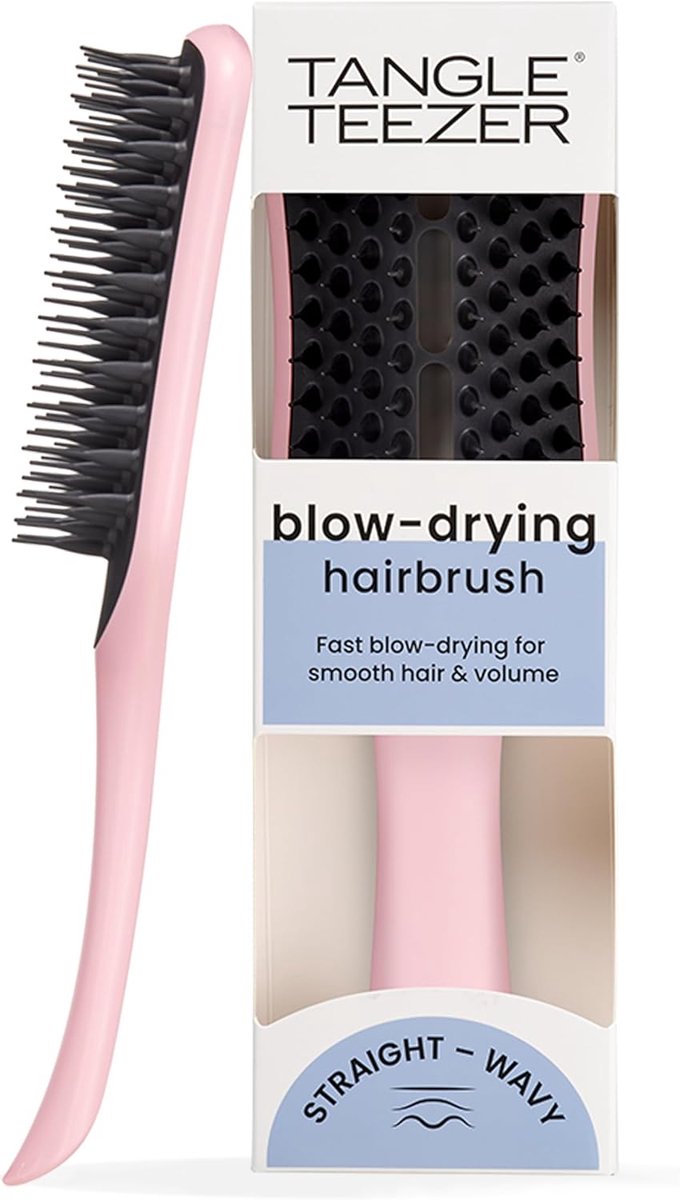 Thijox - Tangle Teezer Easy Dry & Go Vented-haarborstel - Volume, Zacht en Glanzend voor Fijn tot Normaal Haar - Roze Wolken - Föhnhaarborstel voor Sn