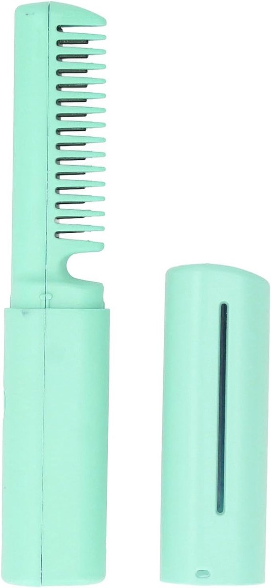 Thijox - Elektrische Haarkam - Mini Stijlborstel - Oplaadbaar - Ergonomische Handgreep - Draadloze Haarstyler met Gelijkmatige Verwarming - Ideaal voo