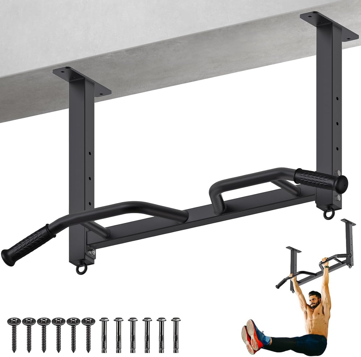 32 inch plafond gemonteerde pull-up bar - robuust en multifunctioneel - ideaal voor thuisgym met weerstandsbanden en bokszakhanger