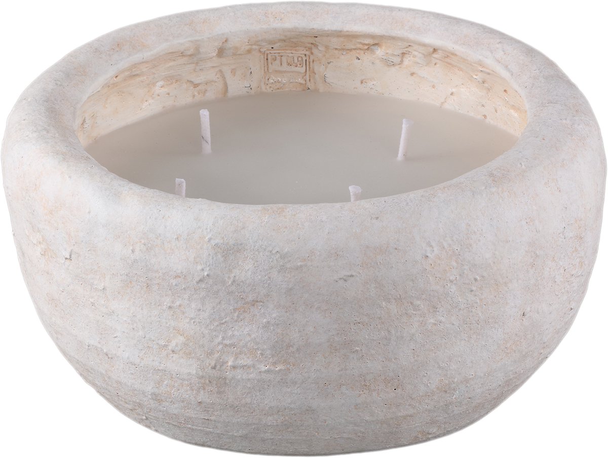 PTMD Sarai White Cement Outdoor Candle Rounded XL