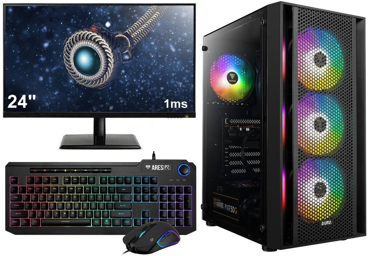 BitBull AMD Ryzen 5 RGB Budget Game PC SET - BitBull - €639,00