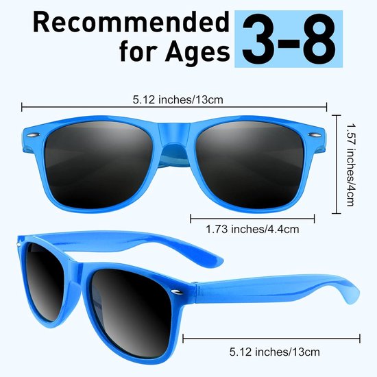 Neon Zonnebrillen voor Kinderen - 12 Pack Kleurrijke Zonnebrillen voor Feestjes, Strand en Zwembad van Funcredible — afbeelding 3