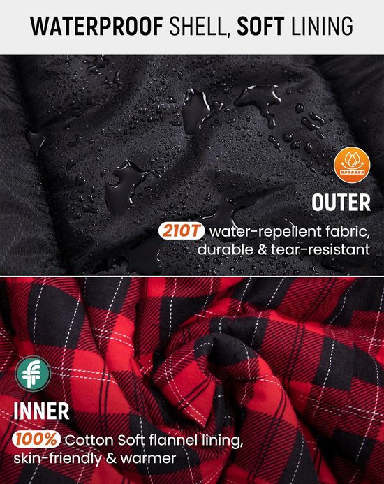 Thijox - XXL Slaapzak Winter 3-4 Seizoenen - Ultralicht en Compact - Weersbestendig Flanel - Perfect voor Camping en Trekking - 230x90 cm — afbeelding 2