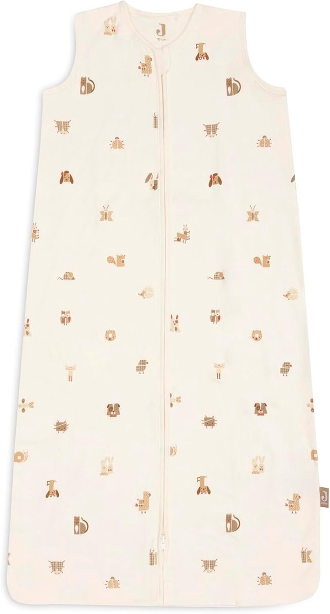 Thijox - Jersey Babyslaapzak 110 cm - Animal Friends - 100% Katoen - Zomerslaapzak voor Baby's - 0.5 Tog - Met Ritssluiting - Oeko-Tex Gecertificeerd