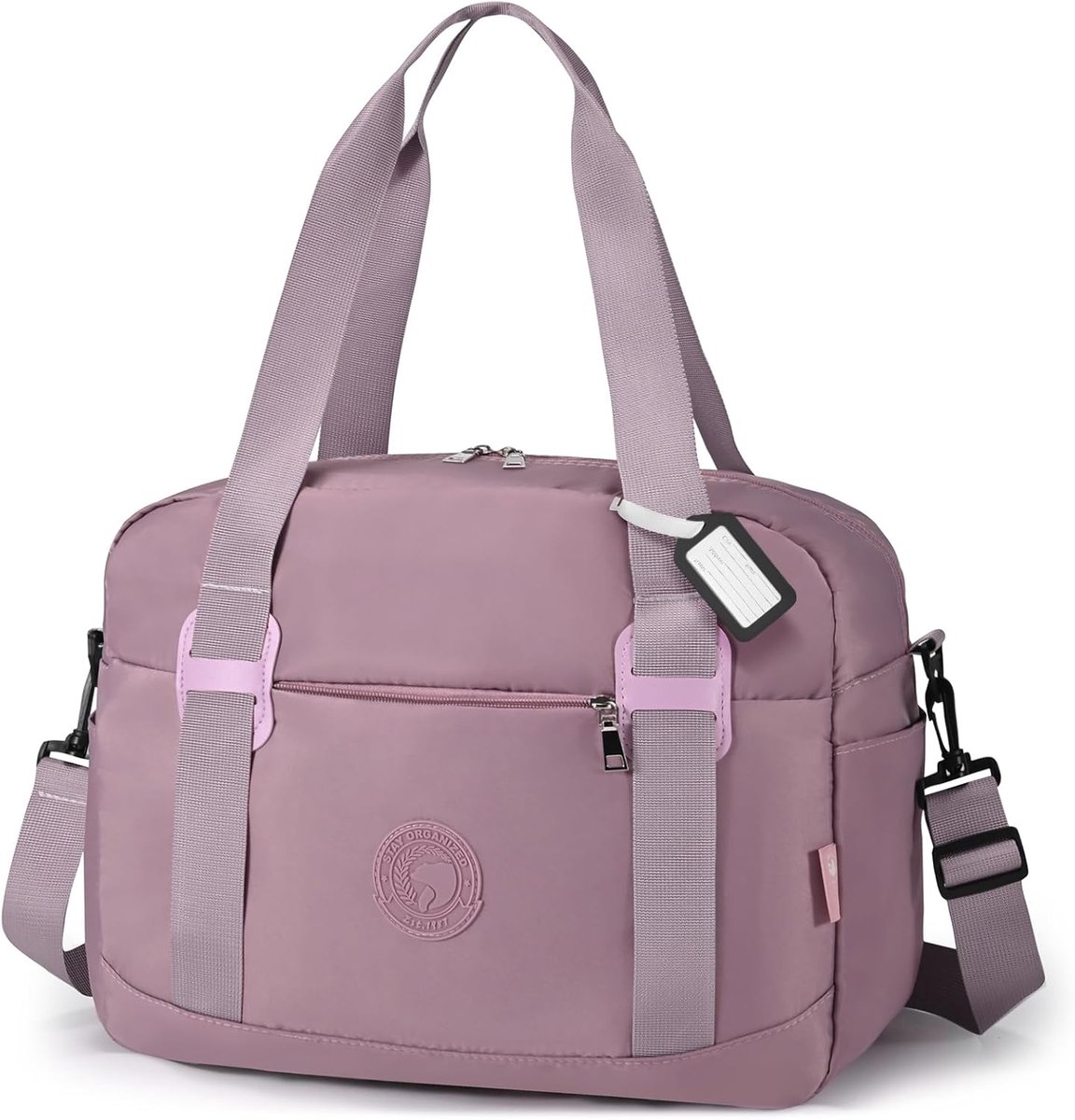 Thijox - Vouwbare Reis- en Sporttas 40x30x20 cm - Waterdichte Handbagage voor Wizzair & Transavia - 25L Roze - Ideaal voor Weekend, Vliegtuig & Zieken