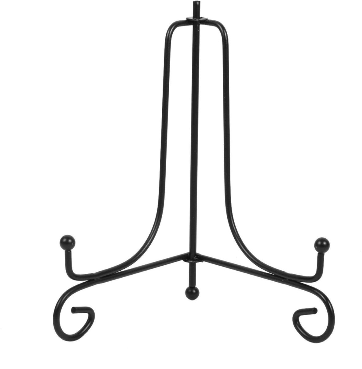 Inovra- Plaatstandaard 6 Inch - Zwarte Ijzeren Houder - Fotolijst/Boekhouder - Kunstwerk Standaard - Opvouwbaar - Geschikt voor Borden/Trofeeën - Displayrek