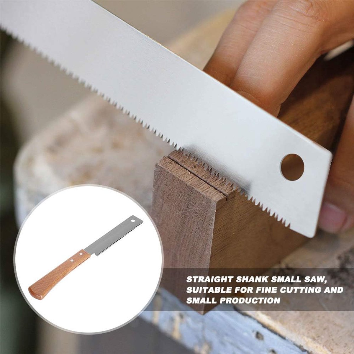 Inovra- Houtzaag 300 mm - Handzaag voor hout - Beukenhouten handvat - Ergonomisch ontwerp - Dubbelzijdige schurende tanden - Geschikt voor fijn zagen