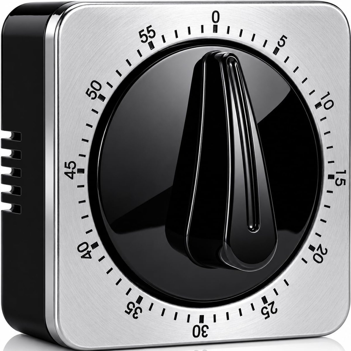 Thijox - Albayrak Keukentimer, Mechanische Kookklok met Luid Alarm, Roestvrijstalen Behuizing, Magnetische Achterkant, Aftelherinnering, Zilver, 1 stu