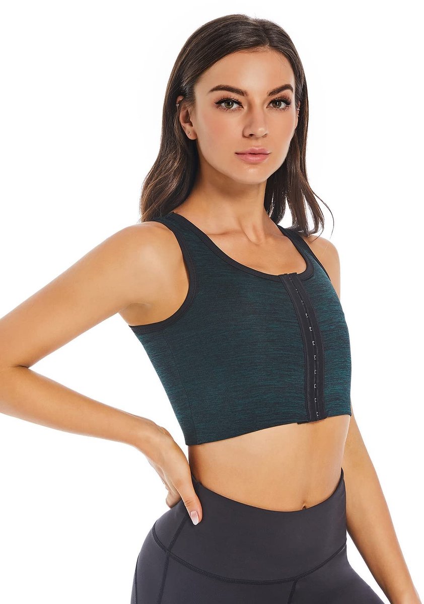 Dailygoods- Bandage Tank Top Ademend - Dames Binder Grote Borst - 3 Rijen Verstelbare Haken - Elastisch Netverband - Comfortabel Onderarm Ontwerp - Fijn Uitlijnen - Compressietop