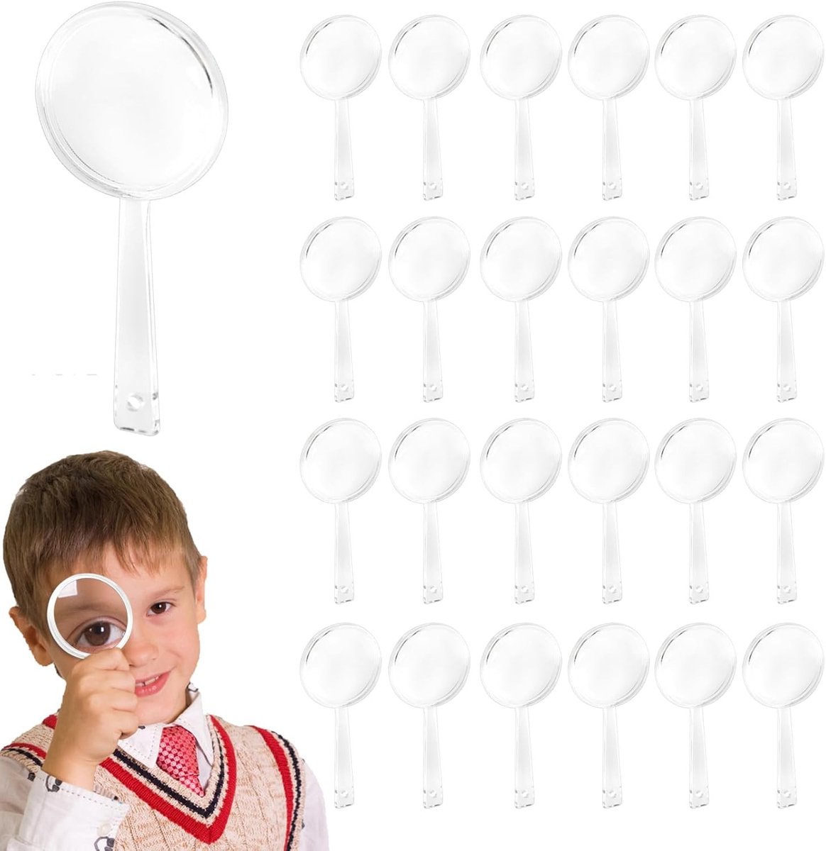 Set van 24 handloepen 40 mm 3-5x - Ideaal voor studenten, outdoor ontdekkingen en wetenschappelijke observaties