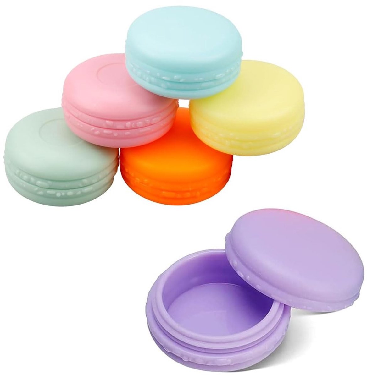 Dailygoods- Reisflessen 6 Stuks - Lekvrije Containers - Cosmetische Potten - Duurzaam Kunststof - Herbruikbaar - Mini Formaat 10ml - Cosmeticapot