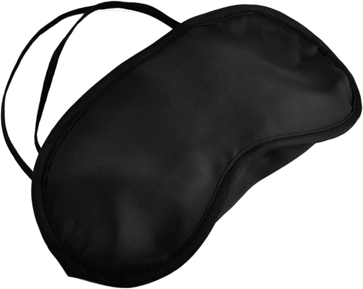 Thijox - Slaapmasker Oogmasker Reismasker Verduisterend Lichtgewicht Zacht Comfortabel Polyester Zwart voor Vliegtuig Slapen Thuis Reizen