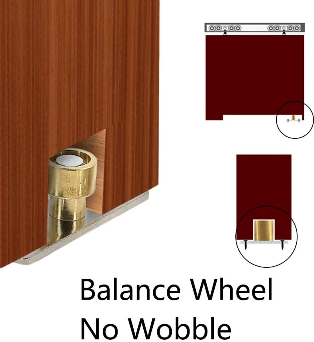 Dailygoods- Schuifdeurroller Metalen Vloergeleider - 4 Stks - Glazen Schuifdeuren - Schuurdeur Accessoires - 8mm Diameter - Soepele Beweging