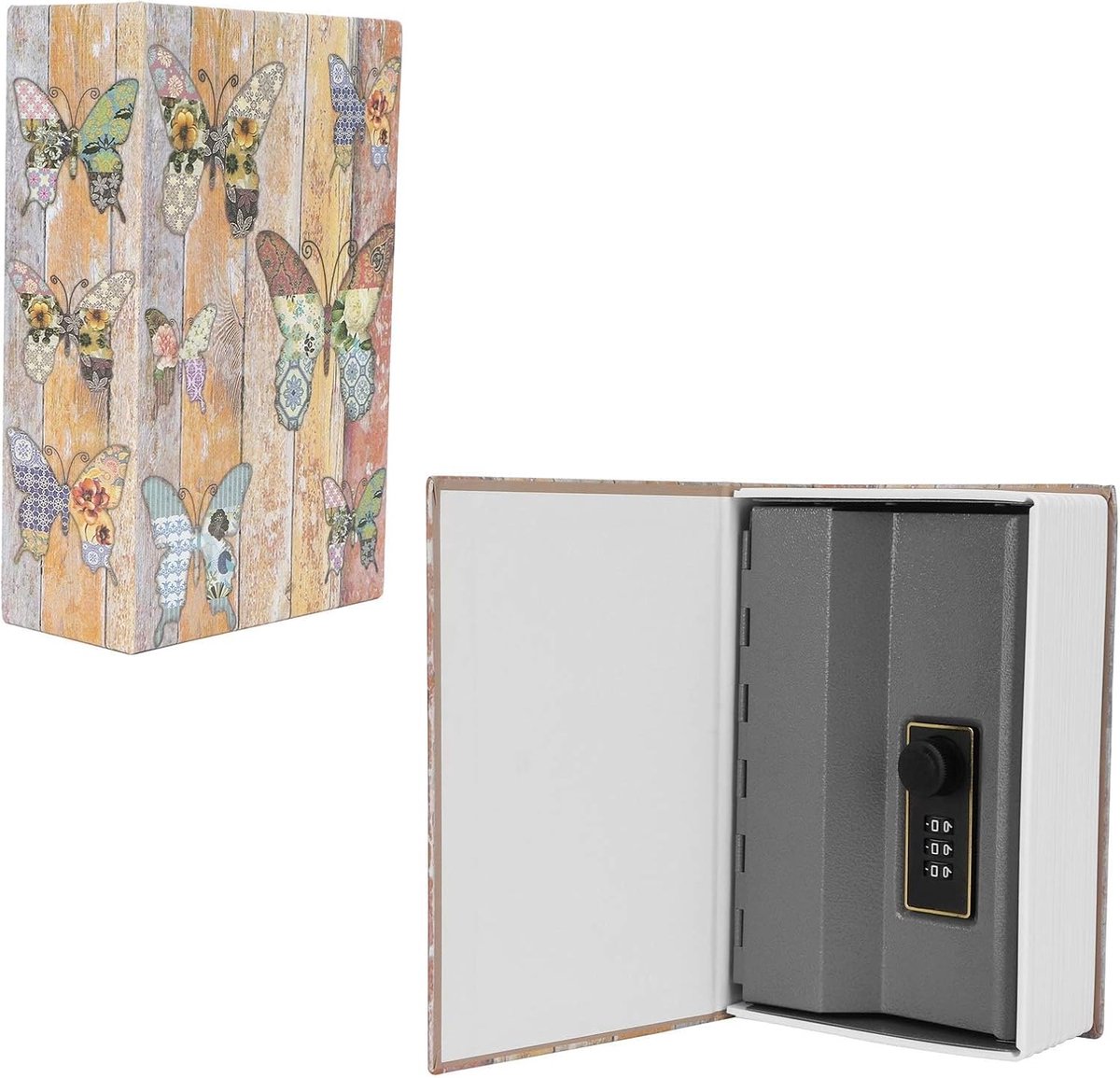 SnelShoppen - Book Safe met Combinatieslot - Kleine Kluis voor Geld, Sieraden en Paspoort - Verstevigd en Versteckt in Boekvorm - Ideaal als Cadeau
